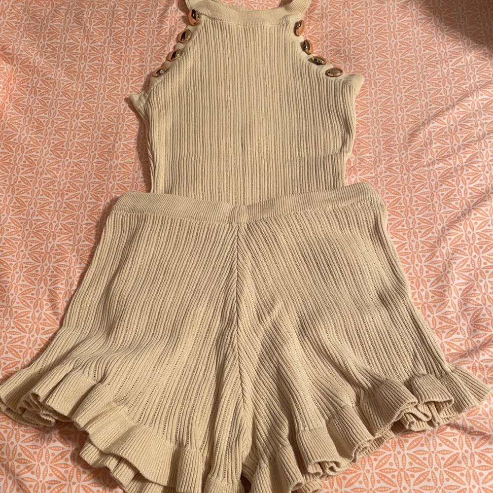 Knit tank and shorts